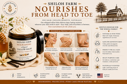 Honey and Vanilla - Whipped Tallow Balm - Nourishing